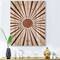 Designart - Geometric Radiant Sun - Modern Print on Natural Pine Wood